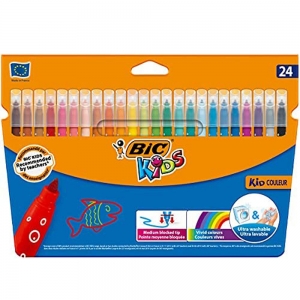 Bic Kids Kid Couleur Ultra Yıkanabilir Keçeli Boya Kalemi 24 Renk