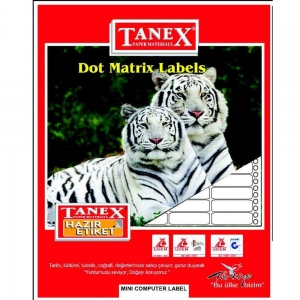 Tanex Bilgisayar Etiketi TW-0024 64X100 mm 1'li