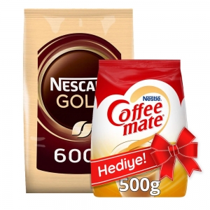Nescafe Gold Kahve 600 gr Alana Nestle Coffee Mate Kahve Kreması 500 gr Hediye
